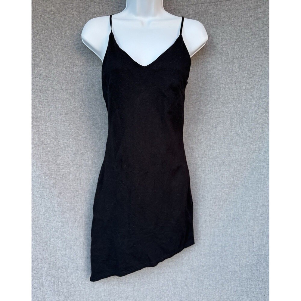 POETRY Medium Asymmetrical Hem Sleeveless Black Cocktail Dress